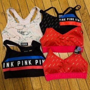 Pristine LOT of 5 -  Victoria's Secret PINK Sports Bras Sz XS NWOT